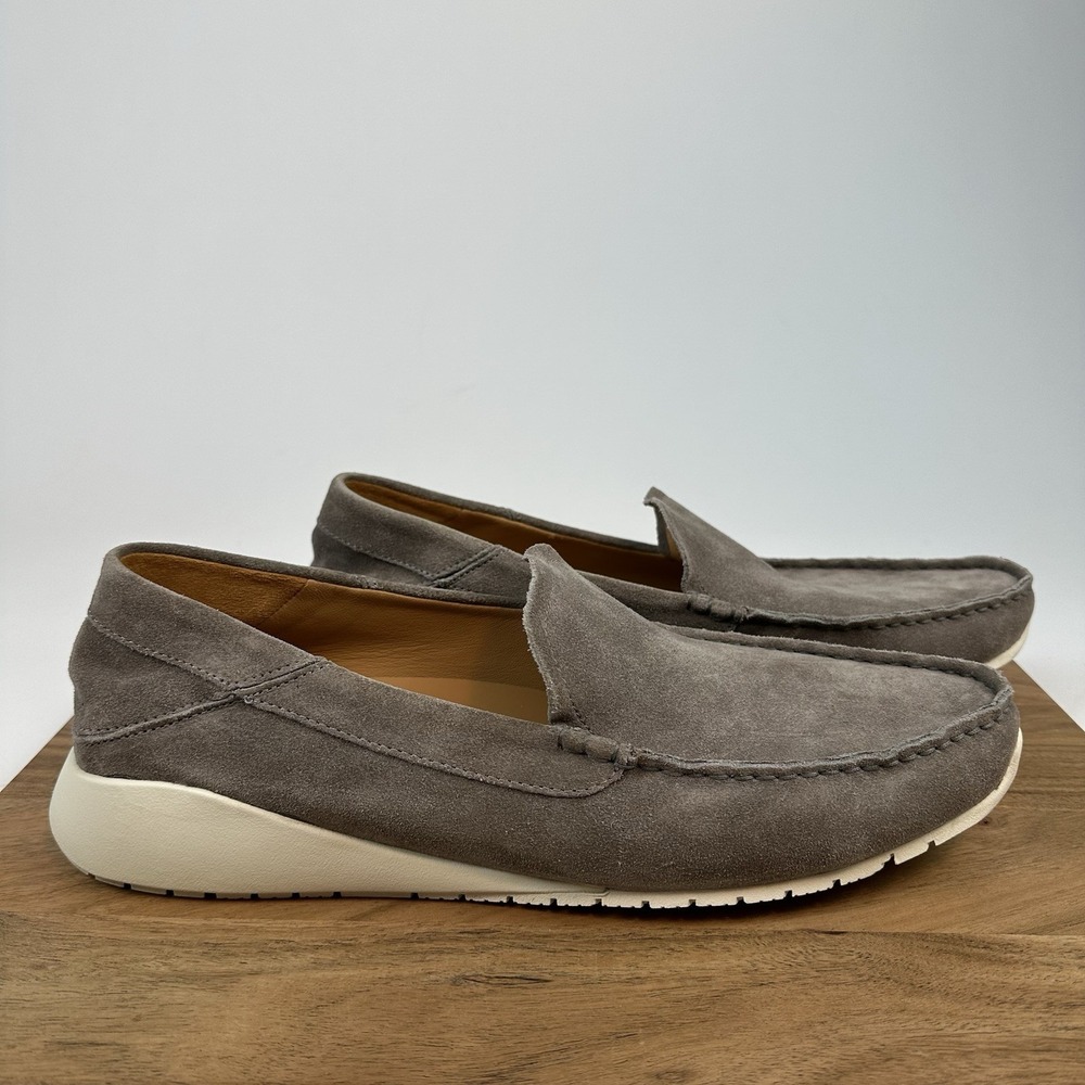 New Mens Olukai KA'A LOAFER 10535-1G1G Cooler Grey Italian‎ Suede Shoes Sz 14M